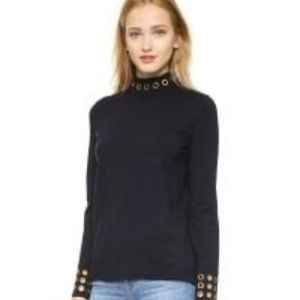 Tory Burch Blue Grommet Turtleneck Sweater on Sale!!